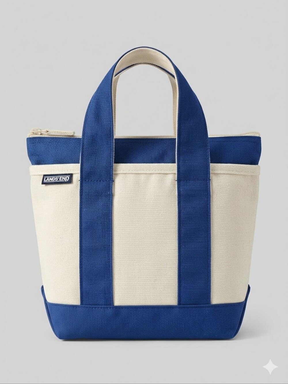 Lands' End Small Insulated Tote Bag with Zip Closure